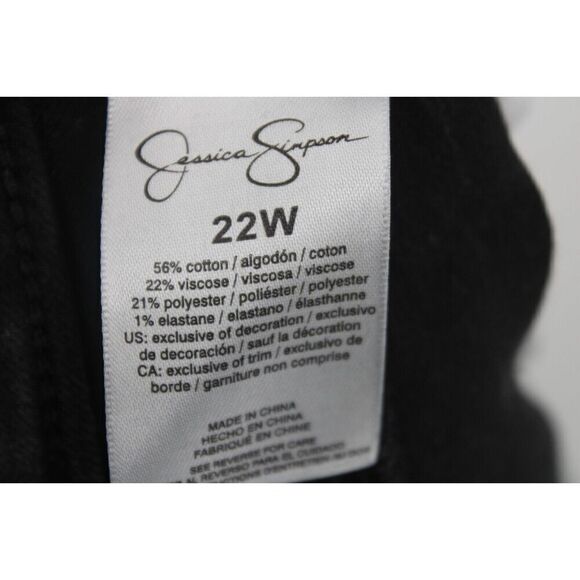 JESSICA SIMPSON BLACK DENIM ANKLE STRETCHY JEANS PLUS SIZE 22W - Picture 8 of 8